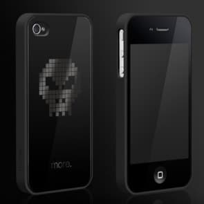 Более Кубический Черный Эксклюзивная Коллекция Чехол Для iPhone 4 / 4S - Череп