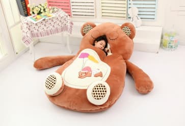 Giant Bear Plush Pillow Bed 200cm 6.5ft