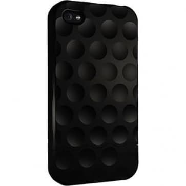 Hartbonbons Soft Touch Schwarz Blase Slider-Hülle Für iPhone 4