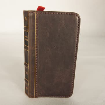 Book Style Leather Wallet ID Case Brown iPhone 5 5s SE