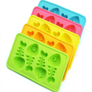 Fish Bone Shape Ice Cubes Silicone Ice Cube Tray
