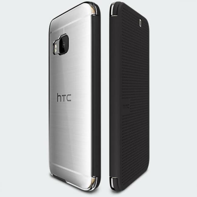 htc one m9 dot view black case
