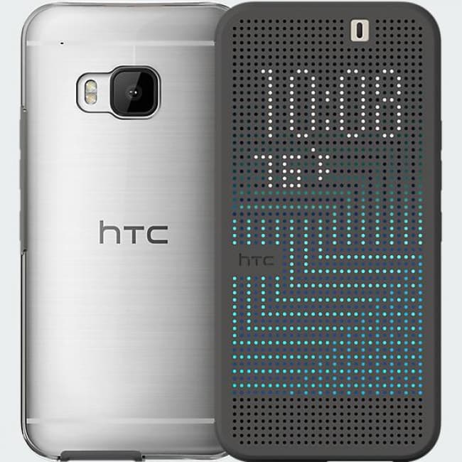 htc one m9 dot view black case