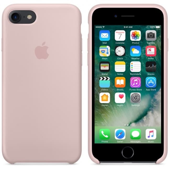 silicone case for apple iphone 7 8 pink sand