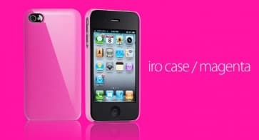 Wesentlicher Tpe Iro Glänzend Magenta Rosa Uv-Lack Hülle Snap Für iPhone 4
