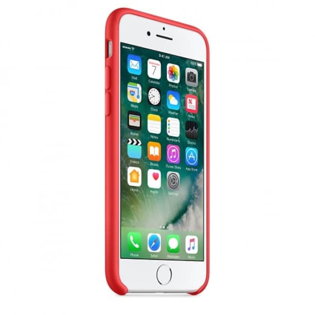 silicone case for apple iphone 7 8 plus red