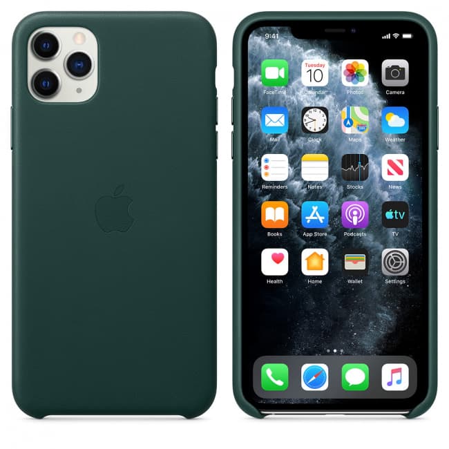 Apple iPhone 11 Pro Max Leather Case Forest Green Tablet Phone Case