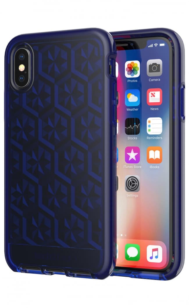 Tech21 Evo Gem Case for iPhone X Dark Blue Tablet Phone Case