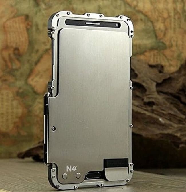 Armor King Aluminum Metal Brushed Stainless Steel Case for Samsung