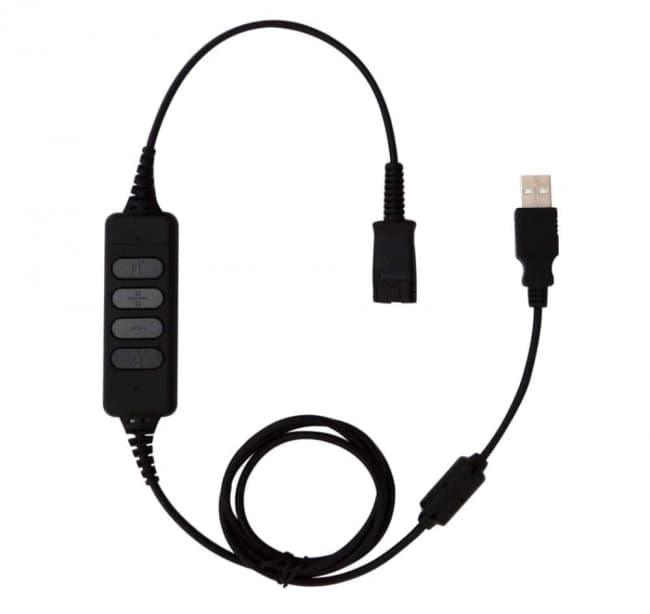 DA80 USB Adapter Compatible with Plantronics Corded Headsets to