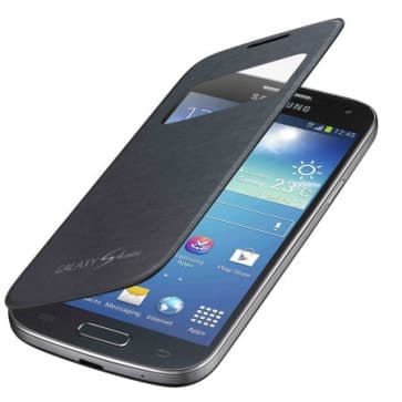 Samsung Galaxy S4 Mini Flip Black Case Cover
