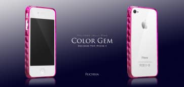 Plus Anillo De Jalea De Polímero Coloreado Joya Para iPhone 4 Ap13-024 (Rosa Fucsia)