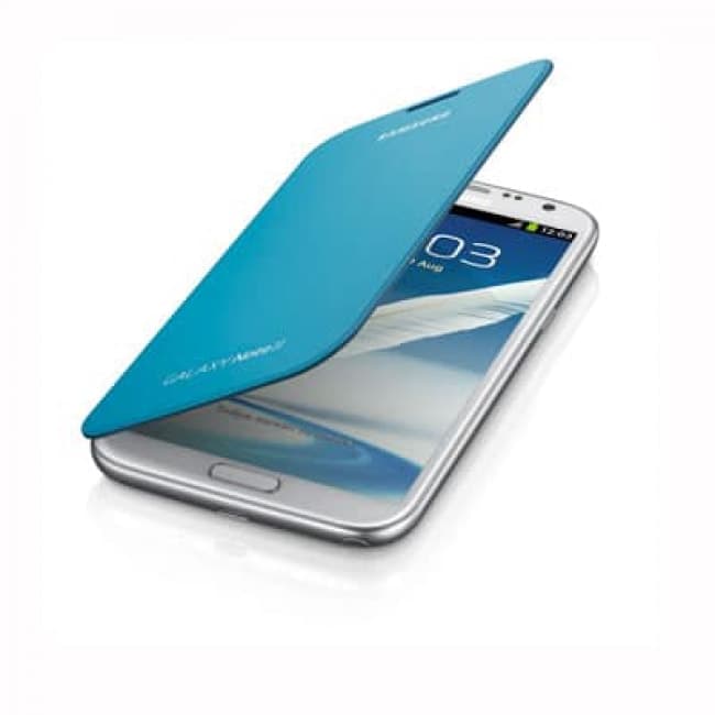 samsung galaxy note 2 ii flip cover light blue