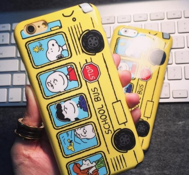 Snoopy Charlie Brown Peanuts School Bus Iphone 6 6s Plus Case Tablet Phone Case