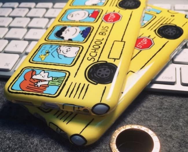 Snoopy Charlie Brown Peanuts School Bus Iphone 6 6s Plus Case Tablet Phone Case